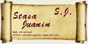Staša Juanin vizit kartica